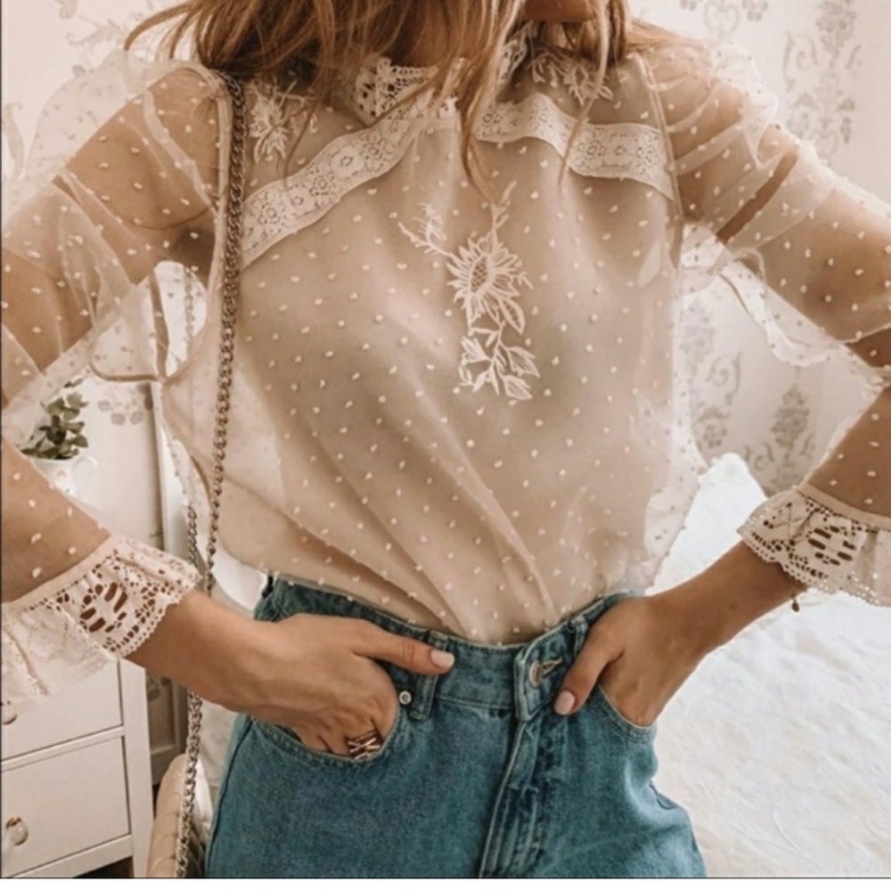 Zara Sheer Blouse